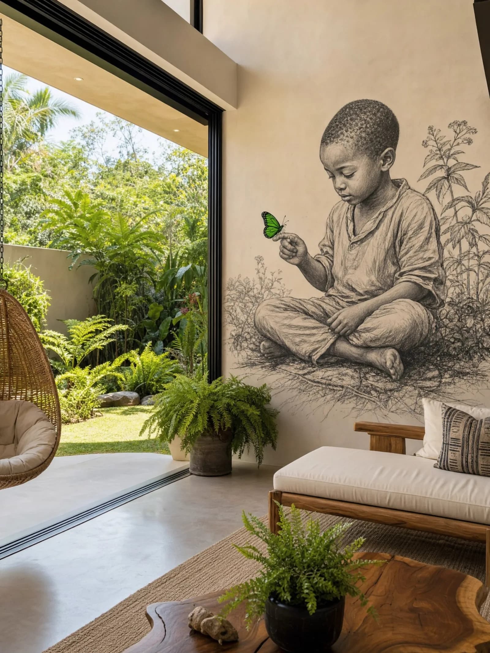 Child and Butterfly