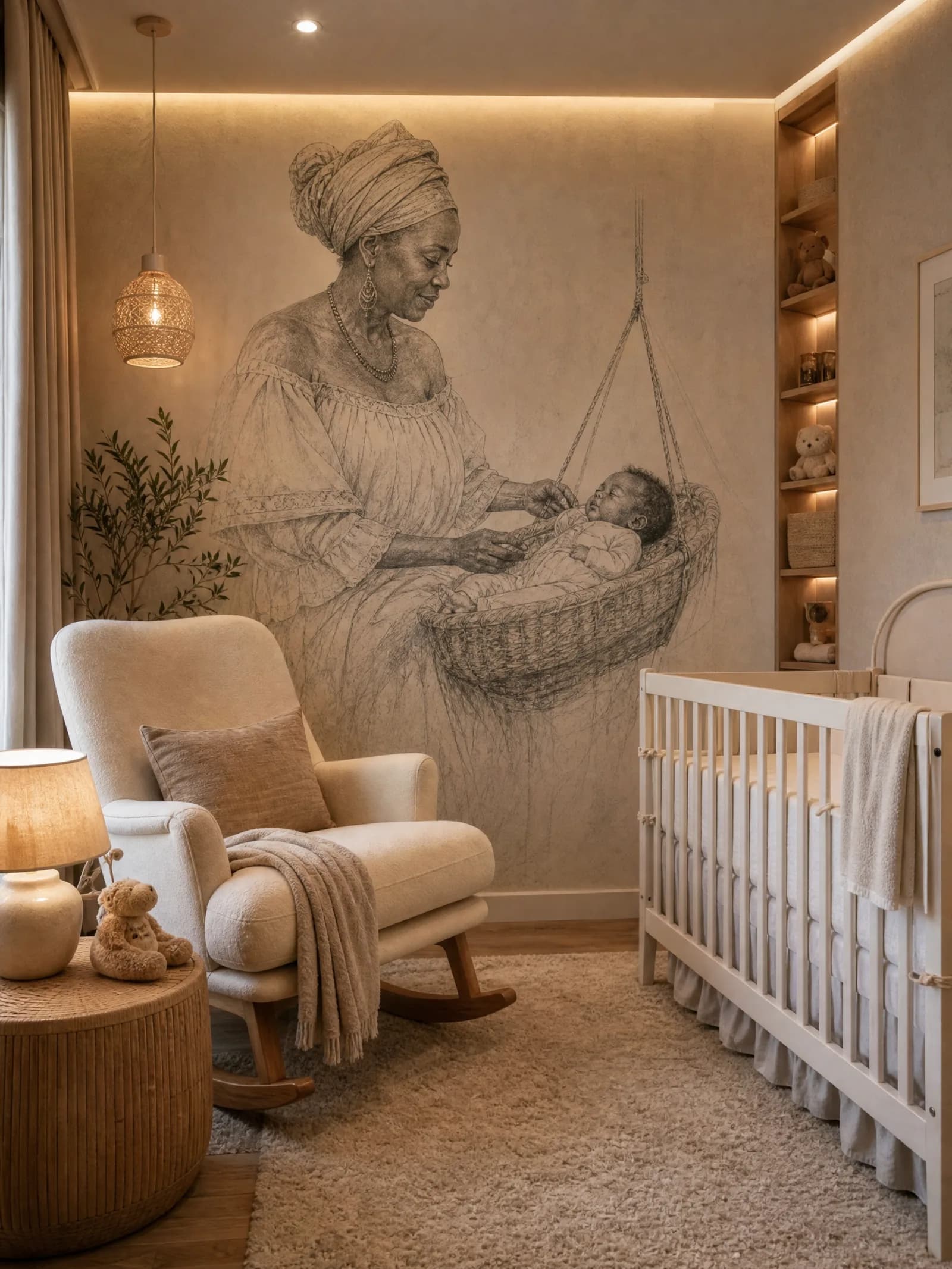 Mother with Hanging Cradle