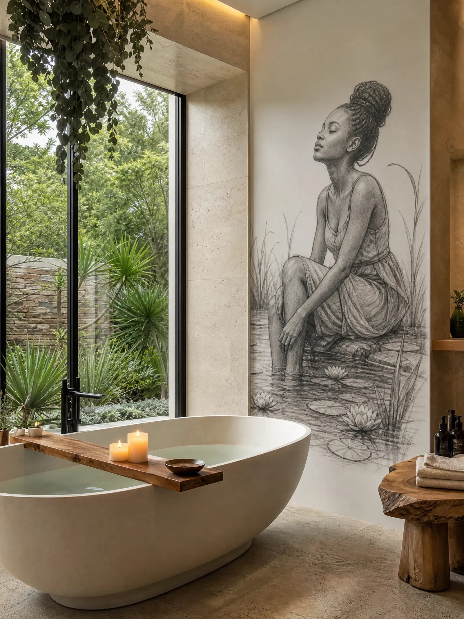 Woman Bathing