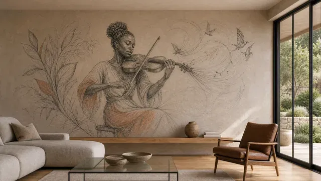 The Violinist mural